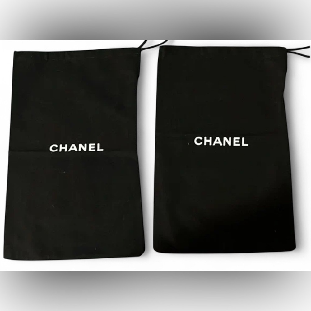 Pair of Chanel shoe dust bags